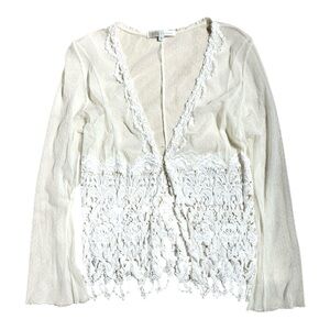 Claire Pettibone Lace Blouse Top White